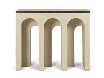 ARCADE - Rectangular oak and marble console table by JOSÉ LEITE DE CASTRO - view 2
